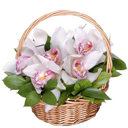 Корзина с орхидеями «Алмазы»